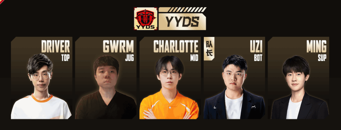 YYDS战队总决赛阵容